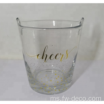 Wain Champagne Glass Ice Baldet dengan Pemegang